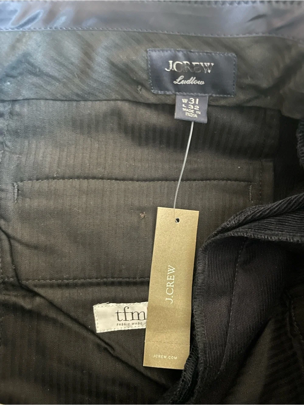 J CREW Ludlow Slim-fit suit pant in Italian corduroy in Navy 31 NWT $298 CL279